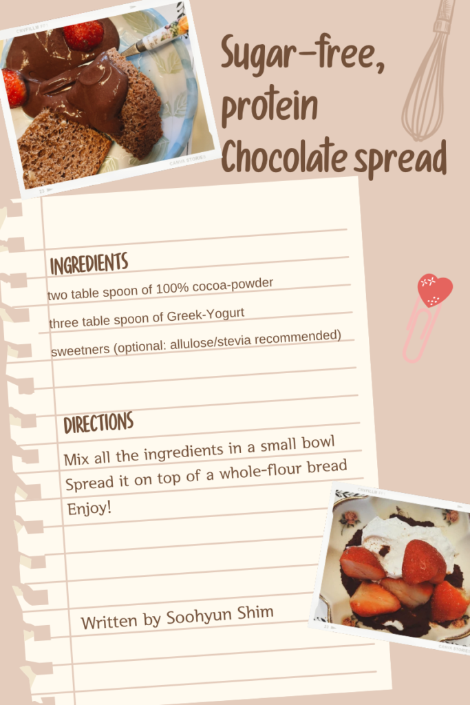 Sugar-free, Protein chocolate spread
written by Soohyun Shim